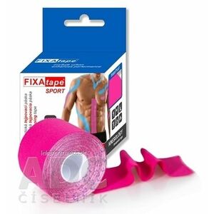FIXAtape tejpovacia páska SPORT kinesiologická, elastická, ružová, 5cm x 5m, 1x1 ks vyobraziť