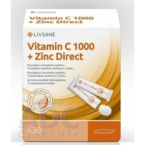LIVSANE Vitamín C 1000 + Zinok Direct vrecúška (á 2, 2 g) 1x30 ks vyobraziť