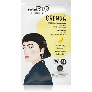puroBIO Cosmetics Brenda Banana krémová hydratačná maska s kyselinou hyalurónovou 10 ml vyobraziť