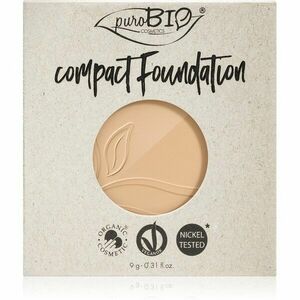 puroBIO Cosmetics Compact Foundation kompaktný púdrový make-up náhradná náplň SPF 10 odtieň 01 9 g vyobraziť