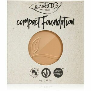 puroBIO Cosmetics Compact Foundation kompaktný púdrový make-up náhradná náplň SPF 10 odtieň 03 9 g vyobraziť