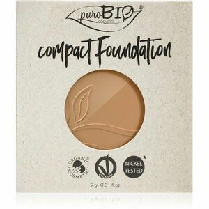 puroBIO Cosmetics Compact Foundation kompaktný púdrový make-up náhradná náplň SPF 10 odtieň 04 9 g vyobraziť