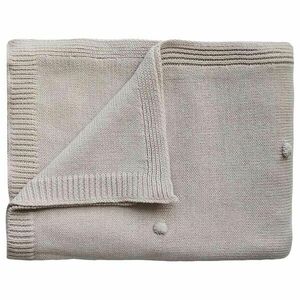 Mushie pletená detská deka z organickej bavlny, bodkovaná - off white vyobraziť