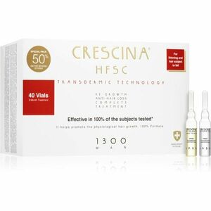Crescina Transdermic 1300 Re-Growth and Anti-Hair Loss starostlivosť pre podporu rastu a proti vypadávaniu vlasov pre mužov 40x3, 5 ml vyobraziť