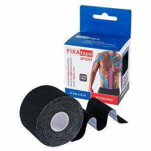 FIXAPLAST Fixatape kinesio standart tejpovacia páska 5 cm x 5m čierna 1 kus vyobraziť
