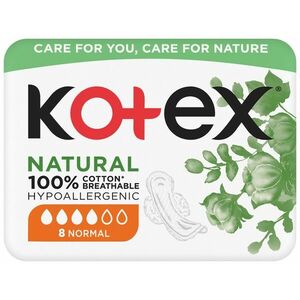 KOTEX vložky Natural Normal single 8 ks vyobraziť