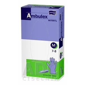 Ambulex NITRYL Vyšetrovacie a ochranné rukavice veľ. M, fialové, nitrilové, nesterilné, nepudrované, 1x100 ks vyobraziť