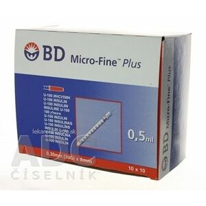 BD MICRO FINE PLUS inzulínové striekačky s ihlou U-100, 30G/0, 5ml 10x10 ks (100 ks) vyobraziť