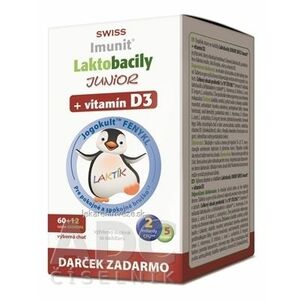 Laktobacily JUNIOR SWISS Imunit + vitamín D3 tbl 60+12 zadarmo (72 ks) vyobraziť