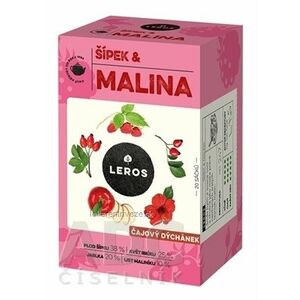 LEROS ČAJOVÁ CHVÍĽKA ŠÍPKA & MALINA ovocný čaj aromatizovaný, nálevové vrecká 20x2 g (40 g) vyobraziť