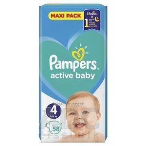 PAMPERS active baby Maxi Pack 4 Maxi detské plienky (9-14 kg)(inov.2018) 1x58 ks vyobraziť