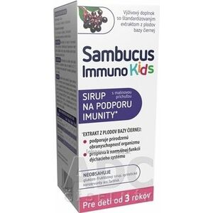 Sambucus Immuno Kids sirup, malinová príchuť 1x120 ml vyobraziť