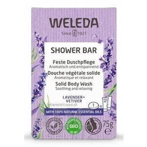 WELEDA SHOWER BAR Levanduľové relaxačné mydlo levander + vetiver, s esenciálnymi olejmi 1x75 g vyobraziť
