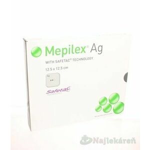 Mepilex Ag 12, 5 x 12, 5 cm krytie 5 ks - Mepilex Ag 12, 5x12, 5 cm vyobraziť