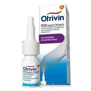 Otrivin PLUS 1mg/ml + 50mg/ml sprej na liečbu nádchy 10 ml, Akcia vyobraziť