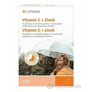Livsane vitamín C 240mg + Zinok 10mg, 60 tbl vyobraziť