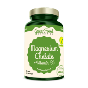 GreenFood Nutrition Mg Chelate + vit B6 90cps vyobraziť