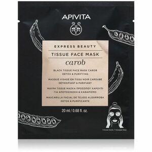 Apivita Express Beauty Carob plátenná maska s detoxikačným účinkom vyobraziť