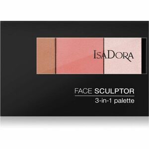 IsaDora Face Sculptor 3-in-1 Palette rozjasňujúca a bronzujúca paletka odtieň 60 Warm Peach 12 g vyobraziť