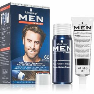 Schwarzkopf Men Perfect Anti-Grey Color Gel tónovací gél na vlasy pre mužov 60 Natural Medium Brown vyobraziť