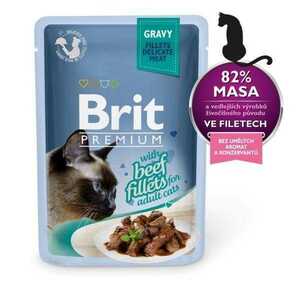 Brit Kapsička Prem Cat Delic Fillets In Gravy With Beef 85g vyobraziť