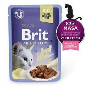 Brit Kapsička Prem Cat Delic Fillets In Jelly With Beef 85g vyobraziť