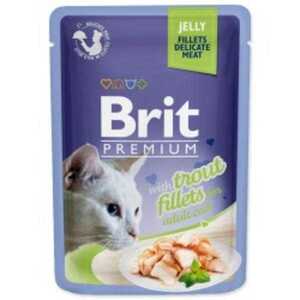 Brit Kapsička Prem Cat Delic Fillets In Jelly With Trout 85g vyobraziť
