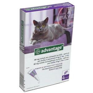 Advantage S.O. Antiparazitikum Mačka 4kg+ Fialovy 4×08ml vyobraziť
