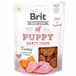 Brit Jerky Puppy Turkey Meaty Coins 80g vyobraziť