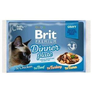 Brit Premium Cat Delicate Fillets In Gravy Dinner Plate 340g (4×85g) vyobraziť