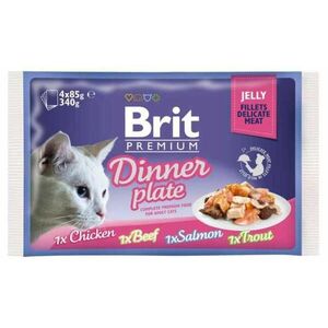 Brit Premium Cat Delicate Fillets In Jelly Dinner Plate 340g (4×85g) vyobraziť