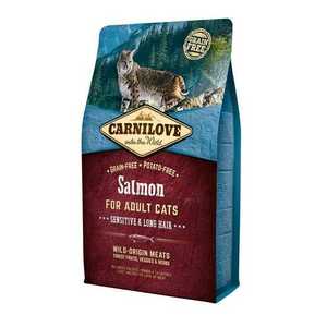 Carnilove Cat Grain Free Salmon Adult Sensitive&Long Hair 2kg vyobraziť
