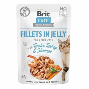Brit Kapsička Care Cat Fillets In Jelly With Tender Turkey & Shrimps 85g vyobraziť