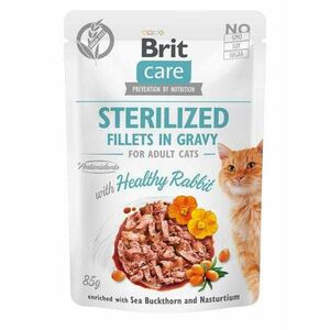 Brit Kapsička Care Cat Sterilized Fillets In Gravy Rabbit 85g vyobraziť