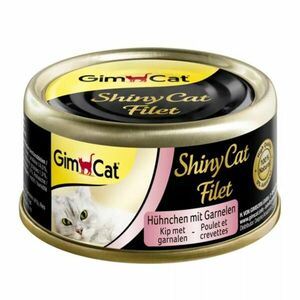 Shiny Cat Konzerva Filet Kura s Krevetami 70g vyobraziť