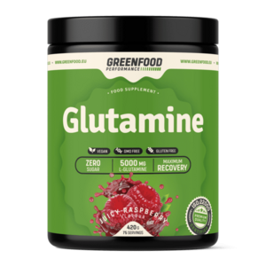 GreenFood Performance Glutamine Juicy raspber 420g vyobraziť