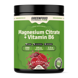 GreenFood Performance Mg Citrate+B6 raspberry 420g vyobraziť
