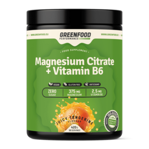 GreenFood Performance mg Citrate+B6 tangerine 420g vyobraziť