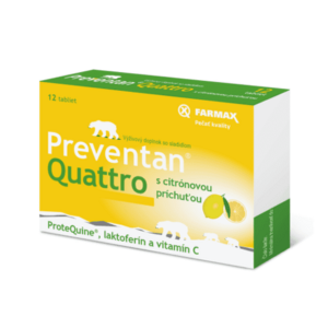 FARMAX Preventan quattro s citrónovou príchuťou 12 tabliet vyobraziť