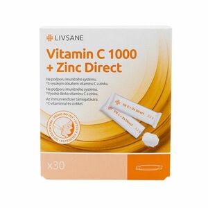 LIVSANE Vitamín C 1000 + zinok direct vrecúška 2, 2 g 30 ks vyobraziť