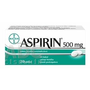 Aspirin 500 mg tbl 500 mg (blis.) 1x20 ks vyobraziť