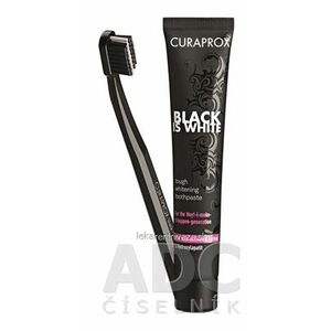 CURAPROX Black is White + CS 5460 zubná pasta 90 ml + zubná kefka CS 5460 1 ks, 1x1 set vyobraziť