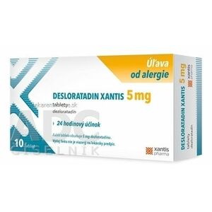 Desloratadin Xantis 5 mg tbl (blis.OPA/Al/PVC/Al) 1x10 ks vyobraziť
