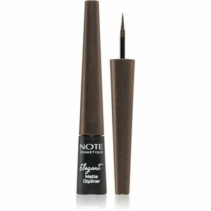 Note Cosmetique Elegant Matte Dipliner tekuté linky na oči s matným finišom odtieň 02 Coffee Brown 2, 5 ml vyobraziť