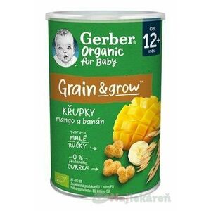 Gerber Organic CHRUMKY Kukurično-ovsené s mangom a banánom (od ukonč. 12. mesiaca) 35 g vyobraziť