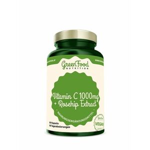 Vitamín C 1000 mg + šipky GREEN FOOD 60 kaps. vyobraziť