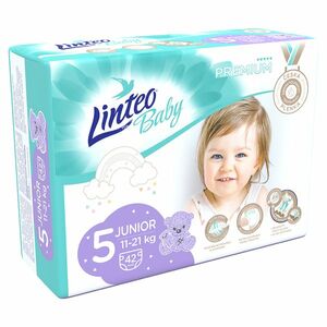LINTEO Baby Premium Detské plienky Junior 11-21 kg 42 ks vyobraziť