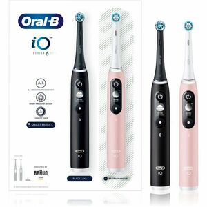 Oral B iO6 DUO elektrická zubná kefka Black & Pink Sand 2 ks vyobraziť