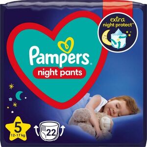 Pampers Night Pants Size 5 jednorazové plienkové nohavičky na noc 12-17 kg 22 ks vyobraziť