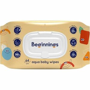 Beginnings Aqua Baby Wipes vlhčené obrúsky pre deti 64 ks vyobraziť